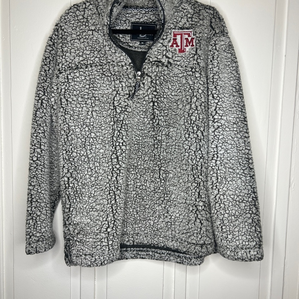 Texas A&M Unisex Gray Sherpa Pullover